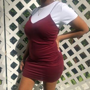Burgundy dress